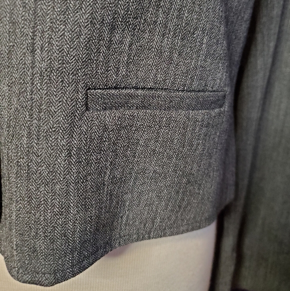 NWT Lauren Ralph Lauren Petite Gray Wool Blend Double Breasted Blazer Womens 14P - Picture 7 of 12